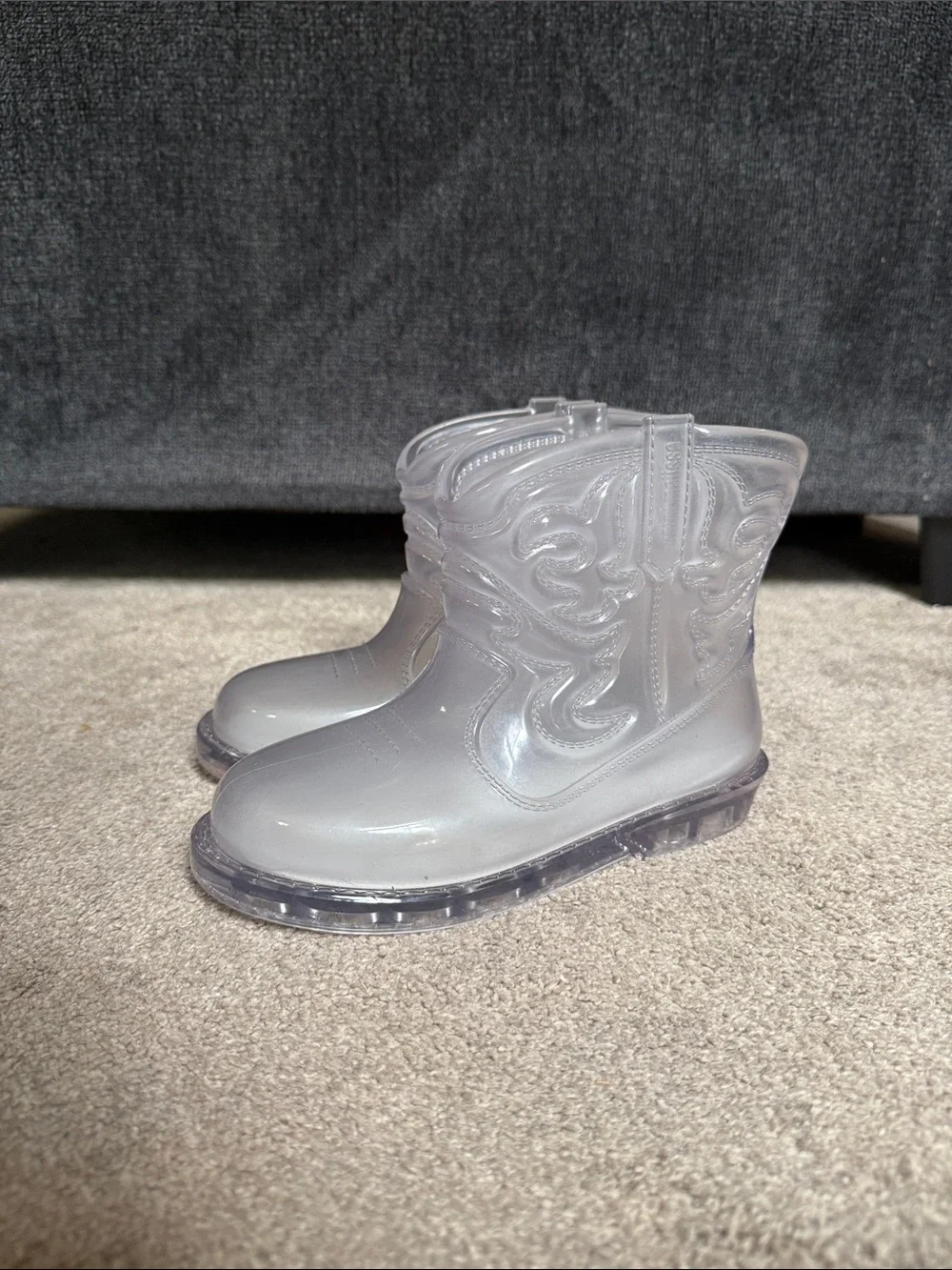 Mini Melissa Texas Clear Cowboy Boots Size 12